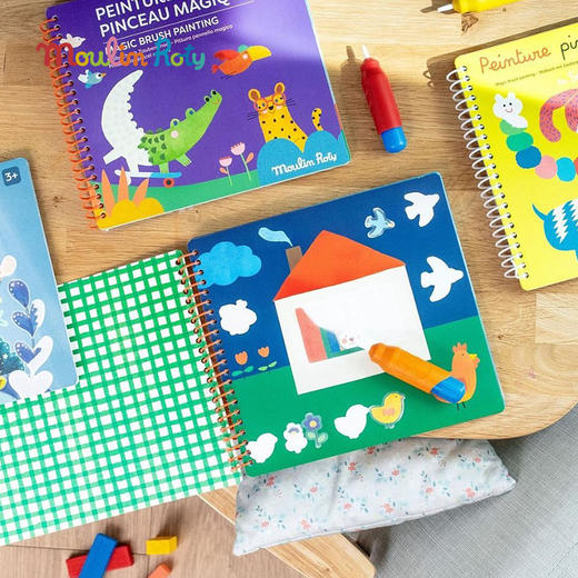 Moulin Roty 缤纷乐主题 水魔力涂色画册 适合三岁以上 涂水显色 可重复上色 法国品牌- 661609 商品图4