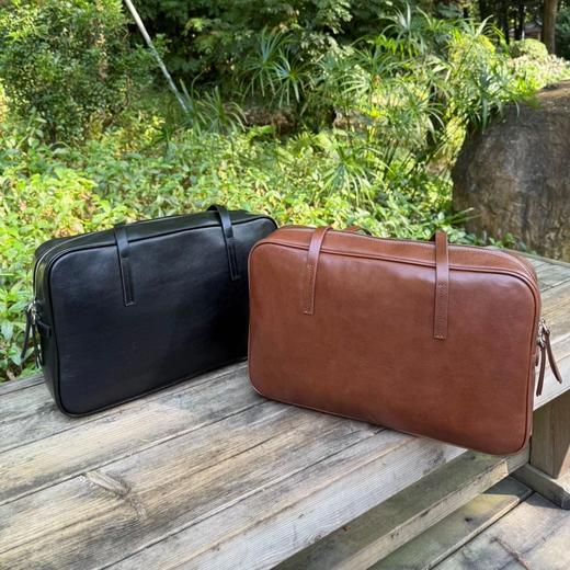 TENNCO 原创头层牛皮大容量单肩包植鞣皮波士顿包手提包托特女包 商品图1