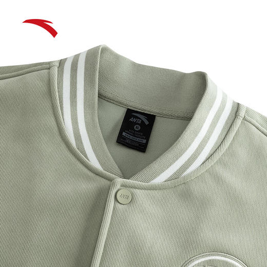 安踏【王一博同款】棒球服新款秋冬复古潮流保暖外套上衣152448702N 商品图6