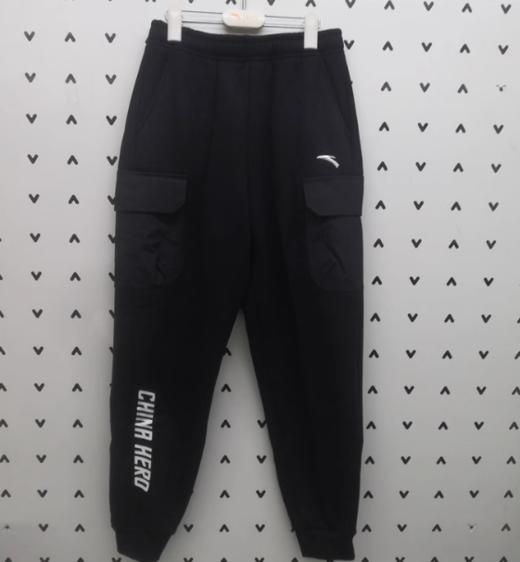 安踏儿童男大童针织运动长裤2024冬新款舒适保暖中大童加绒运动裤352446715 商品图3