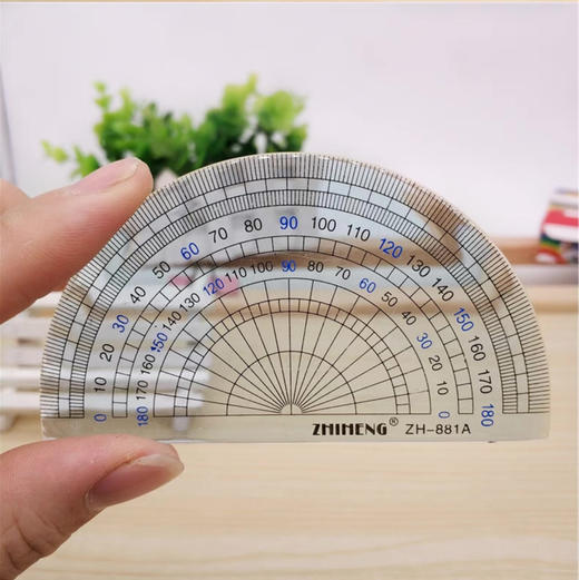 绘图角度尺透明加厚量角器 1个 商品图0