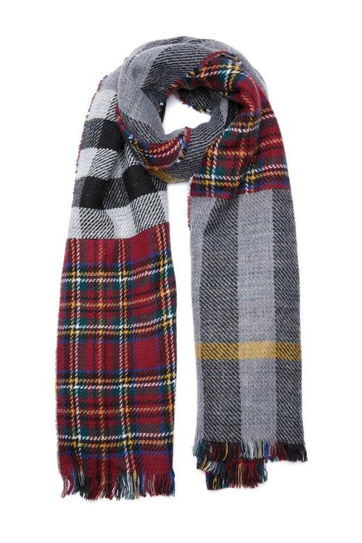 AVA 英伦风格纹流苏围巾 7707 商品图1