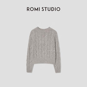 ROMI STUDIO美利奴绵羊毛羊驼毛莱赛尔混纺套头毛衫 RW24WSY1019