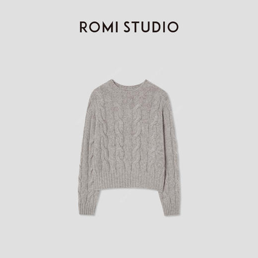 ROMI STUDIO美利奴绵羊毛羊驼毛莱赛尔混纺套头毛衫 RW24WSY1019 商品图0