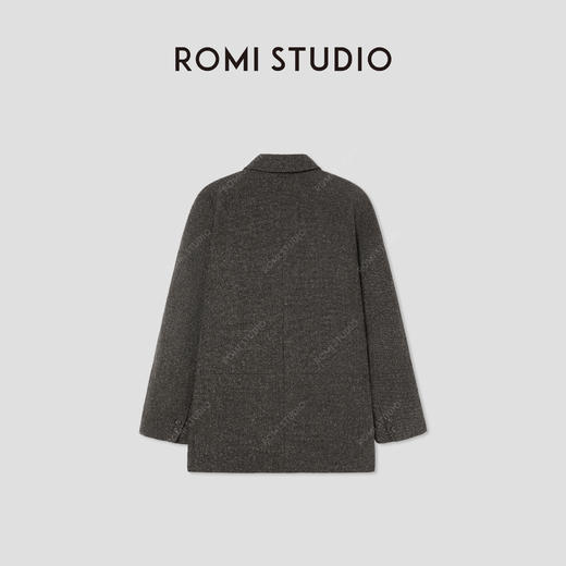 ROMI STUDIO“自我轮廓”桑蚕丝绵羊毛混纺花纱西装外套RW24AW90952 商品图1