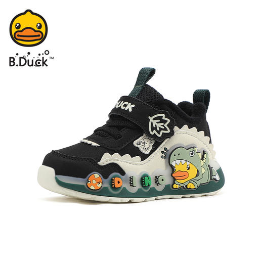 B.Duck小黄鸭童鞋男女童休闲鞋冬季新款发光鞋保暖加绒22-30 B5586897 商品图0