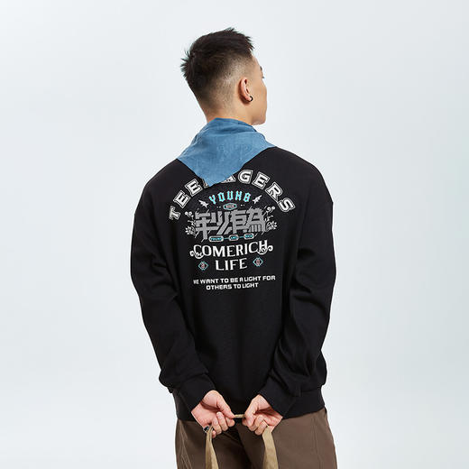 【断码清仓】HX  春秋季圆领卫衣C106430046101/02 商品图9