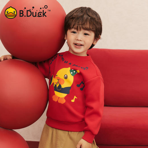 B.Duck小黄鸭儿童卡通动漫时尚圆领卫衣男女款冬季新款 BF5531056 商品图2