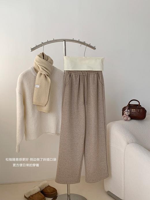 老米群专享秒杀！无退换🎈🎈🎈5分钟内支付有效。 浪漫入冬，暖汤神裤！绵羊毛+桑蚕丝《加厚！慵懒温暖阔腿微拖地裤》文艺，复古，炒鸡有范儿的温暖穿搭~K241107A  蛐 商品图7