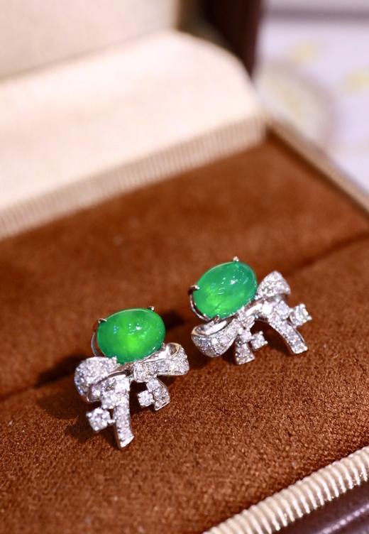 18K祖母绿耳钉 1.90ct 商品图4