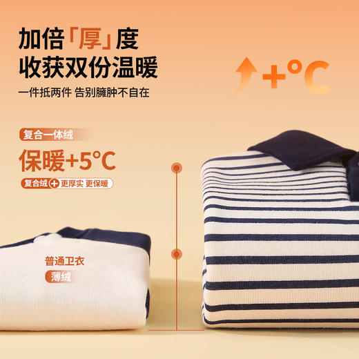 【加绒两件套】【90-140】【精典泰迪】男童冬款加绒卫衣卫裤套装 商品图6
