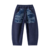 【shé来运转】漫画家24国风新中式卷云如意提花牛仔拜年裤长裤 商品缩略图3