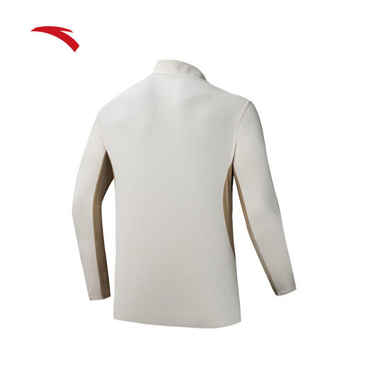 安踏长袖t恤男2024秋季新款户外半拉链立领透气运动上衣152446404 商品图1