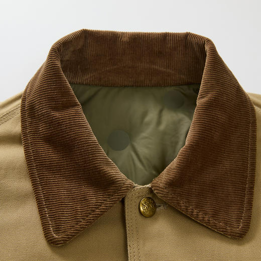 谜底拼接感羽绒服女2024冬季新品复古工装风宽松鸭绒服244MY1674 商品图3