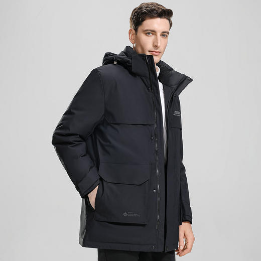 【连帽可脱卸】罗蒙秋冬纯色简约男士羽绒服休闲百搭羽绒服男潮流男士外套 商品图2