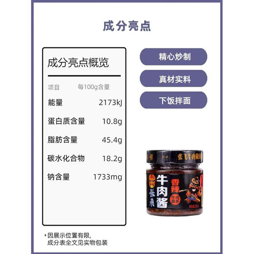 张飞香辣牛肉酱230g（萌版） 商品图4