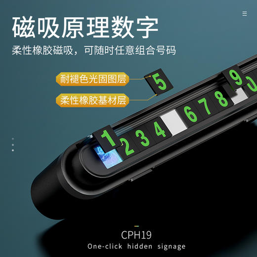 浩酷hoco. 一键式可隐藏停车牌CPH19 商品图3