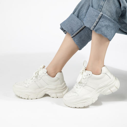 厚底老爹鞋 ｜Wayne Flex韦恩时尚透气轻便小白鞋女休闲运动百搭鞋子WF3075 商品图4