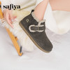 预售12天|Safiya/索菲娅2024冬季复古加绒保暖防滑短筒平底羊羔毛雪地靴 SF4411A164 商品缩略图2