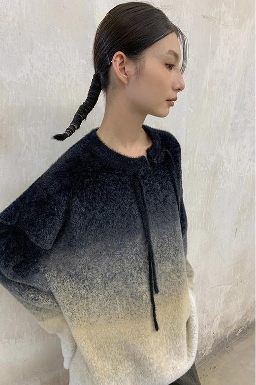 ANSUABEL 复古渐变软糯针织上衣 19319 商品图2