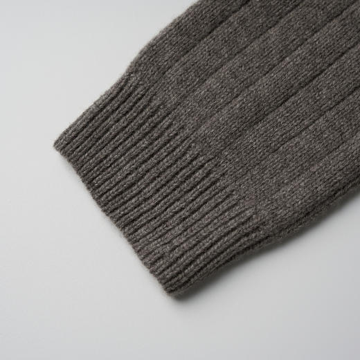 ROMI STUDIO“Cozy Design”7针100%绵羊毛坑条弹力堆堆袜 448RP010 商品图4