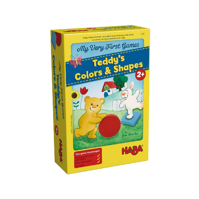 HABA 泰迪的颜色和形状 儿童桌游 适合2岁 辨识颜色 区分形状 德国品牌-7135