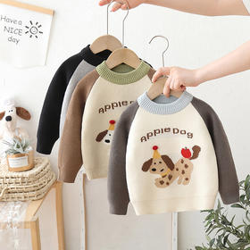 【面料亲肤，柔软透气】新款男童毛衣 套头洋气卡通 小童秋冬装 儿童针织衫内搭毛衣-QQ