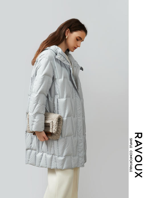 264289915连帽中长茧型羽绒服 商品图4