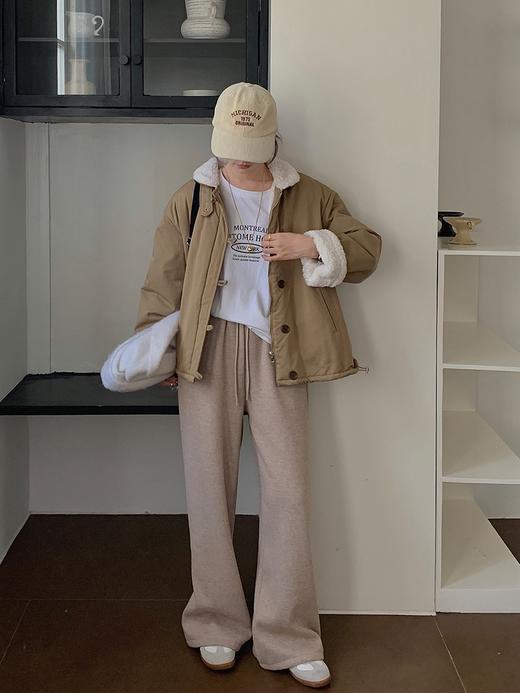 老米群专享秒杀！无退换🎈🎈🎈5分钟内支付有效。 浪漫入冬，暖汤神裤！绵羊毛+桑蚕丝《加厚！慵懒温暖阔腿微拖地裤》文艺，复古，炒鸡有范儿的温暖穿搭~K241107A  蛐 商品图8