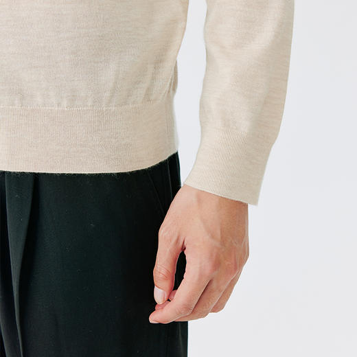 东黎 • 精纺男士秋冬针织POLO衫百搭简约纯色休闲长袖 4879 商品图7