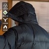 LUSHISI「温暖盔甲」白鸭绒90连帽厚羽绒服特氟龙内层发热石墨烯 商品缩略图3