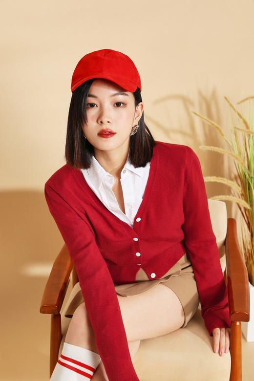 L.Fleuri 百搭V领针织开衫 14501 商品图0