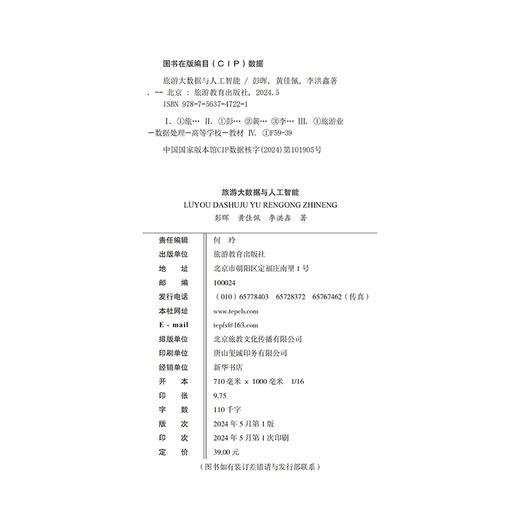 旅游大数据与人工智能 商品图1