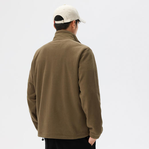 罗蒙秋冬时尚纯色男士摇粒绒外套保暖舒适外套男休闲基础百搭潮流男外套 商品图6