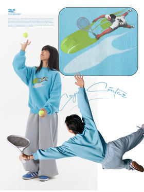 CryingCenter 四色足球攀岩网球拥泳人logo圆领卫衣 哭喊中心