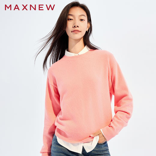 【毛衫】丝光超柔圆领毛衫1N4222504 商品图0