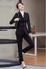 ELLA JADE 雅黑条纹拼接西装套装 14664 商品缩略图1