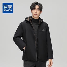 【帽子可脱卸】罗蒙秋冬保暖棉服男士外套舒适棉衣外套男百搭男士棉衣简约棉衣男