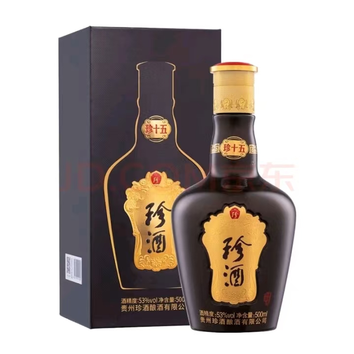 珍酒 珍十五 酱香型白酒500ML