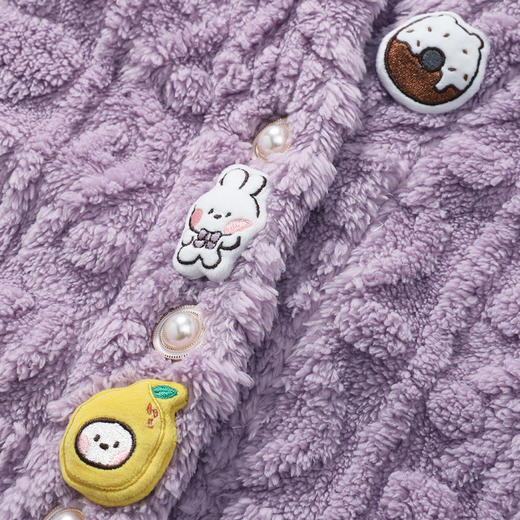 珊瑚绒睡衣女冬款加绒加厚保暖居服套装芬腾 商品图4