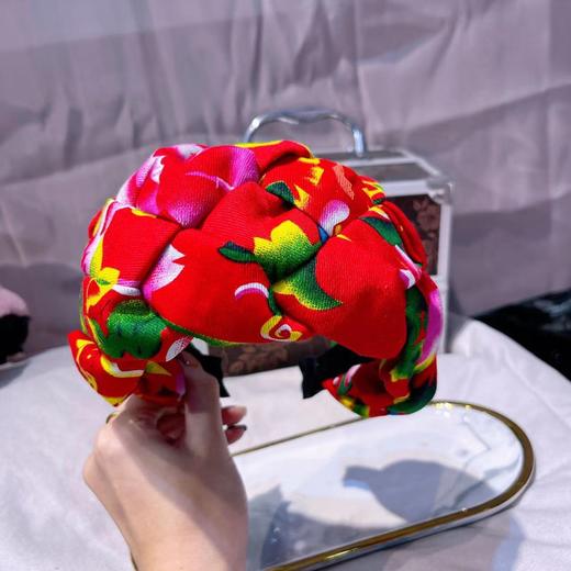 网红爆款流行东北大花国潮凤凰牡丹系列发箍 商品图2
