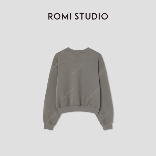ROMI STUDIO“松弛随性” 内加绒落肩宽松圆领套头卫衣 RW24AS90935 商品图1