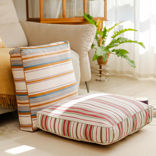 热烈条纹系列床头靠垫大靠背软包座包坐包沙发靠包大靠垫 商品图0