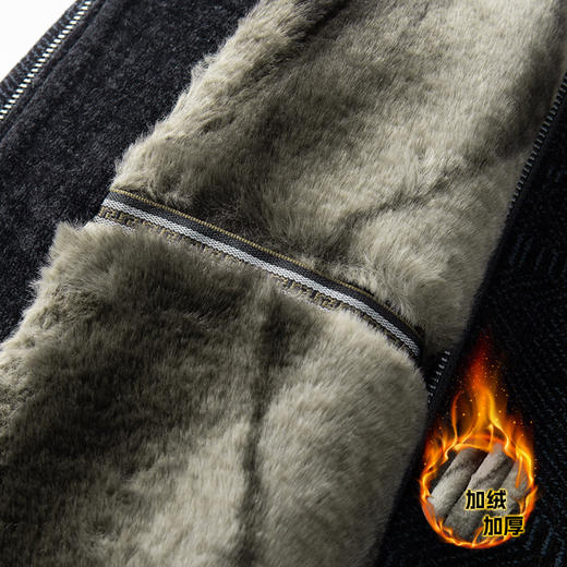 【雪尼尔】【新款DX】大依优型大码立领加绒棉服棉衣保暖加厚加肥加大上衣男士外套胖子 商品图5