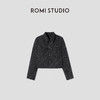 ROMI STUDIO“率性自我”绵羊毛混纺花纱感翻领夹克式外套 431W6086 商品缩略图5