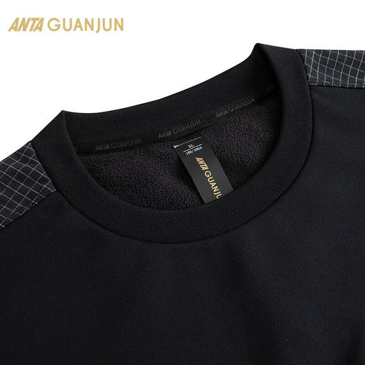 安踏冠军户外系列套头卫衣男士密暖绒保暖圆领运动上衣152440710 商品图2