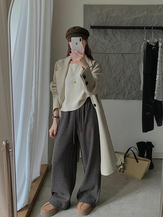 老米群专享秒杀！无退换🎈🎈🎈5分钟内支付有效。 浪漫入冬，暖汤神裤！绵羊毛+桑蚕丝《加厚！慵懒温暖阔腿微拖地裤》文艺，复古，炒鸡有范儿的温暖穿搭~K241107A  蛐 商品图6