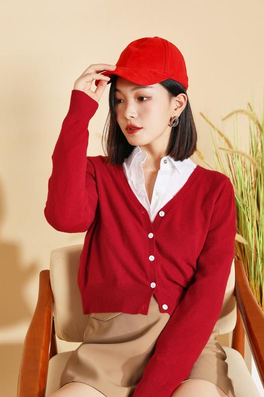 L.Fleuri 百搭V领针织开衫 14501 商品图5