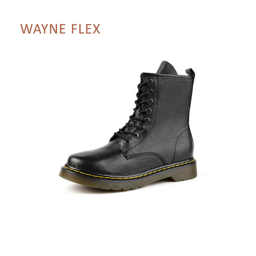 Wayne Flex韦恩平底马丁靴经典圆头短靴系带高帮甜酷百搭女靴WF6247 商品图6