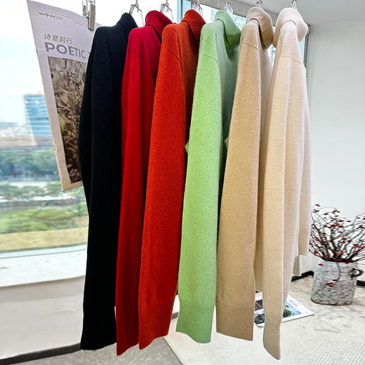 【顺丰包邮】20033 洛诗琳秋冬基础款100%羊毛保暖百搭高领毛衣21805 商品图4